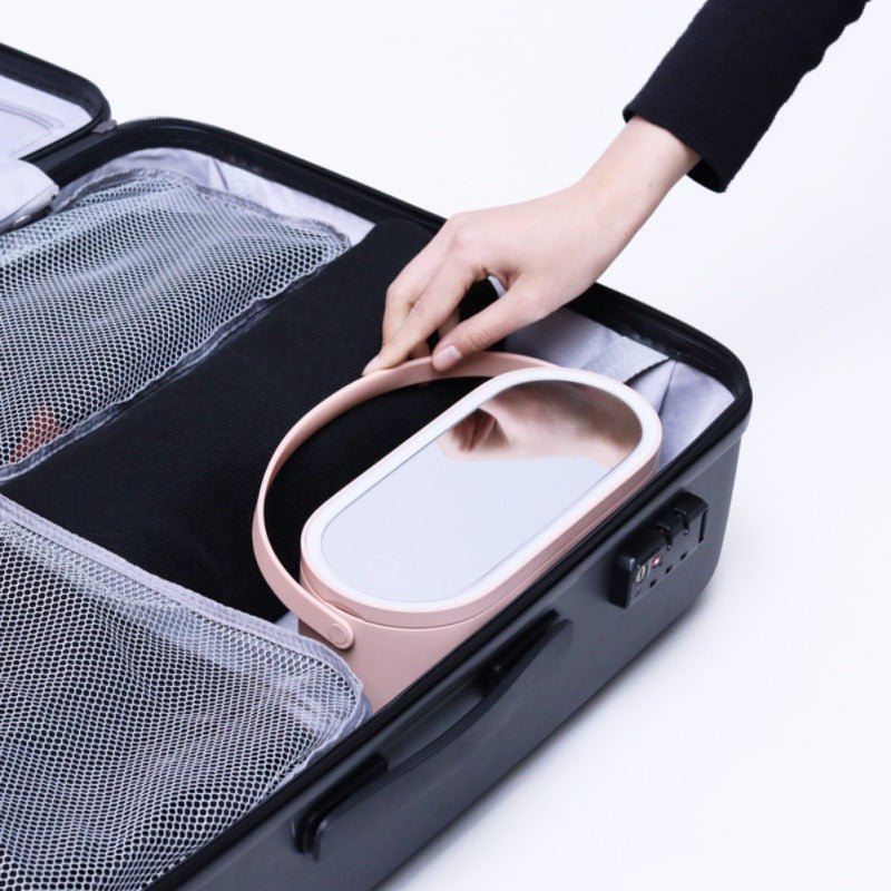 Portable Makeup Organizer with LED Mirror – JusteELLE