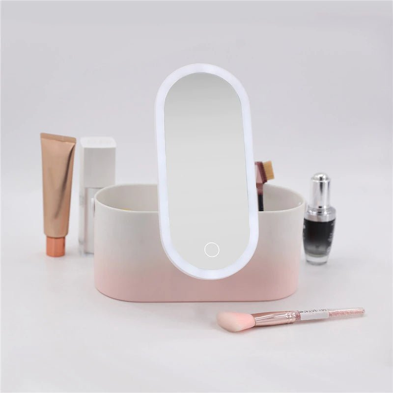 Portable Makeup Organizer with LED Mirror - Juste ELLE